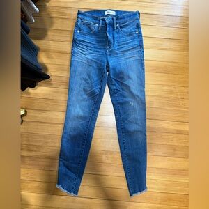 Madewell Ankle Cropped Blue Jeans